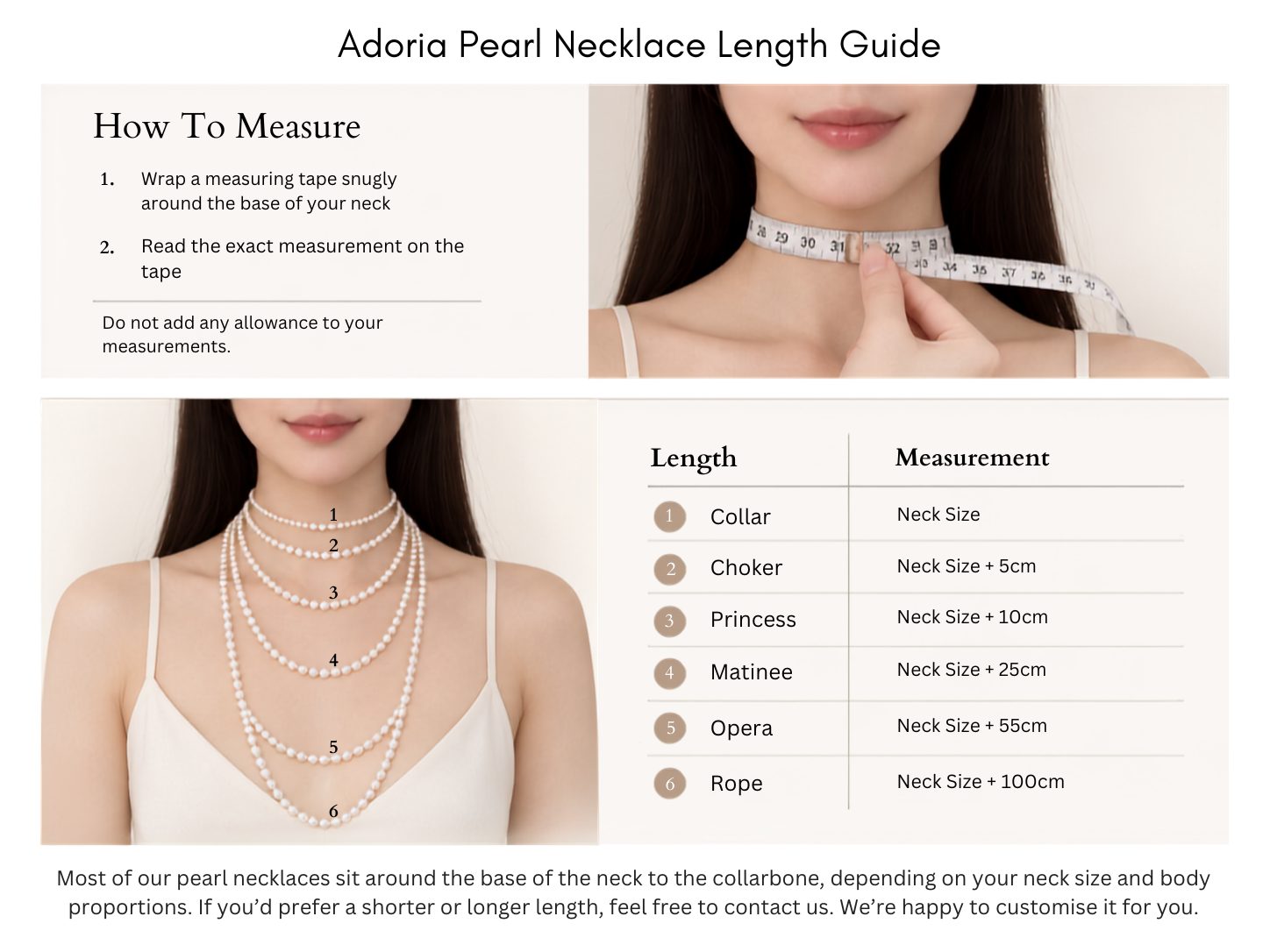 Your Pearl Necklace Length